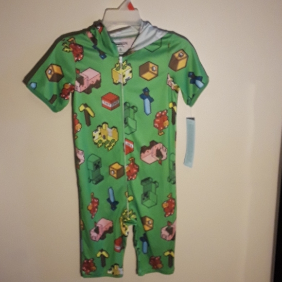 Minecraft Other - Minecraft green onesie hood shorts No Offer